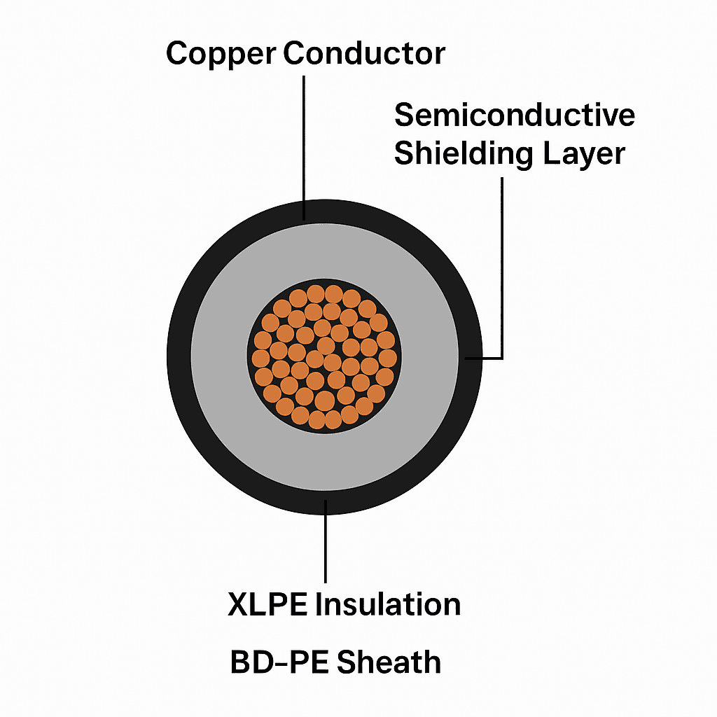 BD-PE: Semiconductive polyethylene sheathing material for ultra-high voltage cables/submarine cables