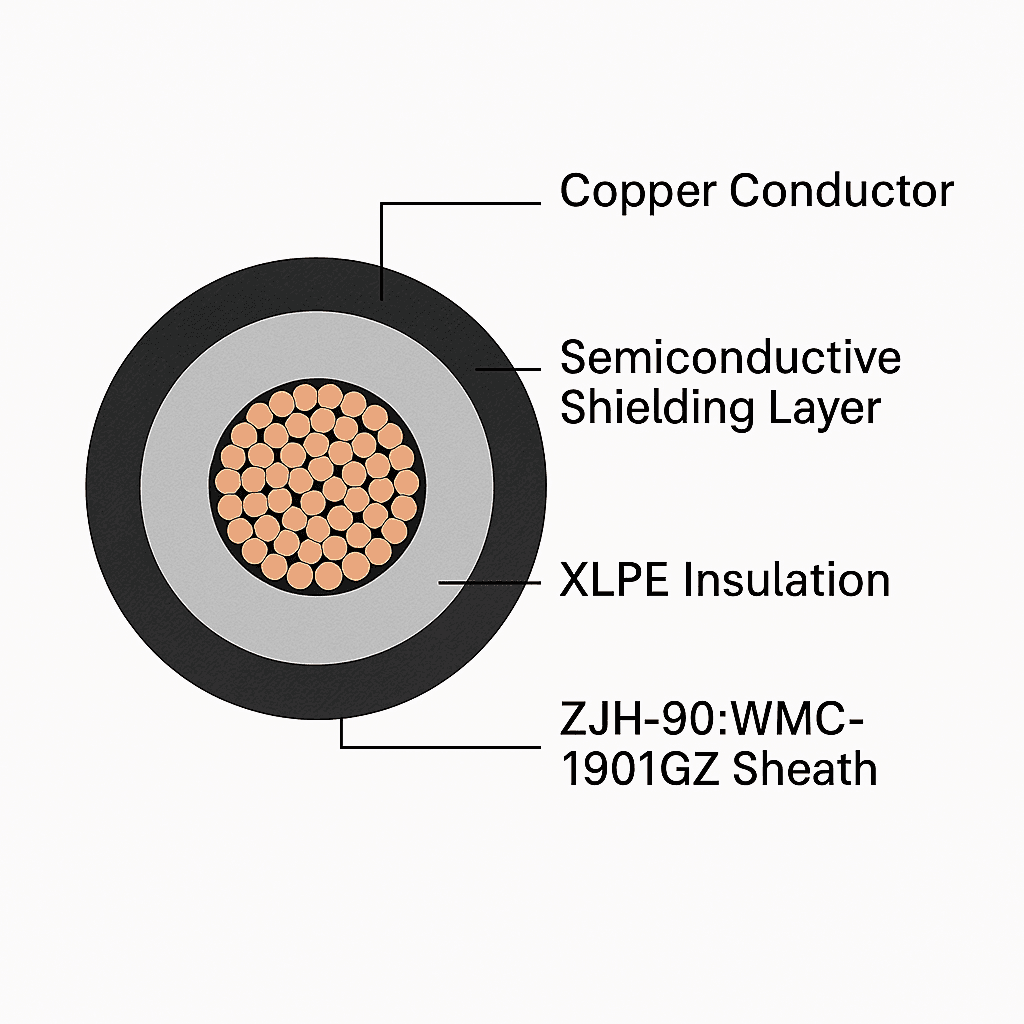 ZJH-90:WMC-1901GZ: Sheathing for ultra-high voltage cables